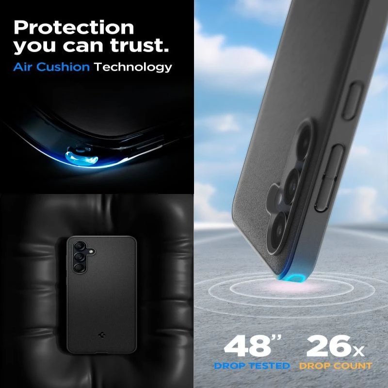 Spigen Essential SandBlast Case für Samsung Galaxy M55 5G - Matt Schwarz