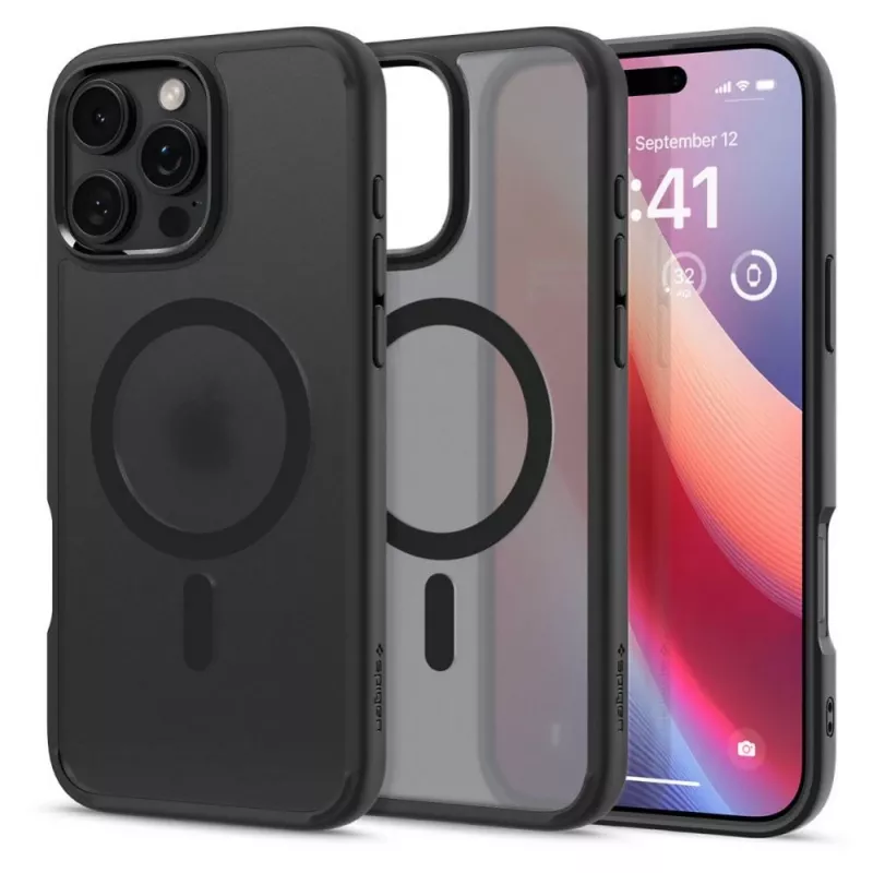 Spigen Ultra Hybrid Mag Case mit MagSafe für iPhone 16 Pro - Schwarz