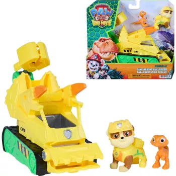 SPINMASTER Paw Patrol: Der Dino-Film - Rubble's Dino-Rettungs-Bulldozer