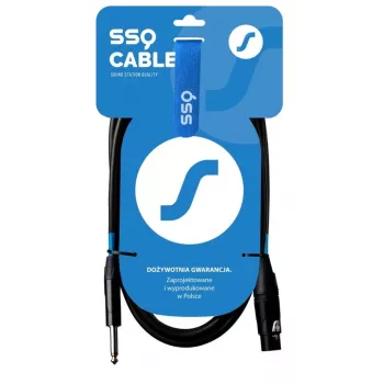 SSQ Cable XZJM1 - 6,35mm TS-Stecker auf XLR 3-polig Klinkenbuchse Audiokabel, 1m, Schwarz