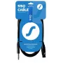 SSQ Cable XZJM1 - 6,35mm TS-Stecker auf XLR 3-polig Klinkenbuchse Audiokabel, 1m, Schwarz