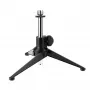 SSQ DS1 Tischmikrofonständer - Schwarz, Stahl & Gusseisen, höhenverstellbar 230-350 mm, 3/8 inch-Gewinde mit 5/8 inch-Adapter