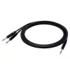 SSQ JSJM2 SS-1453 Kabel Klinke Stereo - 2x Klinke Mono 2 m Schwarz