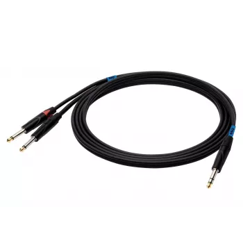 SSQ JSJM2 SS-1453 Kabel Klinke Stereo - 2x Klinke Mono 2 m Schwarz