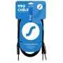SSQ JSJM2 SS-1453 Kabel Klinke Stereo - 2x Klinke Mono 2 m Schwarz