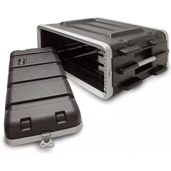 Stagg ABS 4U Rack Case - 19-Zoll-ABS-Rackmount-Flightcase mit vorderen und hinteren Abdeckungen
