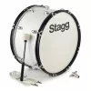 Stagg MABD-2010 20 inch Marching Bass Drum mit Tragegestell und Schlägel, Weiß