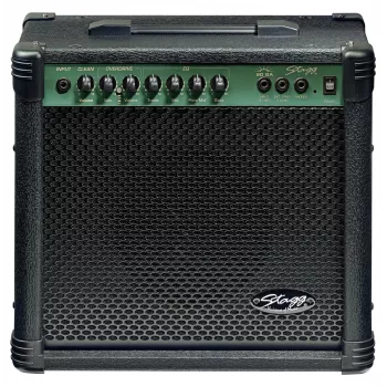 Stagg S20GA 20-Watt 2-Kanal Gitarren-Combo-Verstärker mit 8-Zoll-Lautsprecher und Reverb