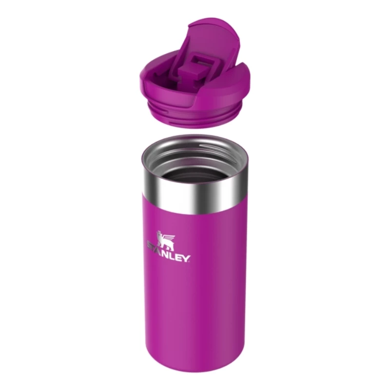 STANLEY 1913 AeroLight Transit Mug 0,35L Lila - Thermos doppelwandig vakuumisolierter Reisebecher, auslaufsicherer DrinkLock Deckel, 6h heiß / 12h kalt, ultraleichter Edelstahl