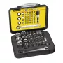 STANLEY 39-teiliger 1/4-Zoll-Bit- und Steckschlüsselsatz mit R.360NANO-Gelenkkopf-Ratsche
