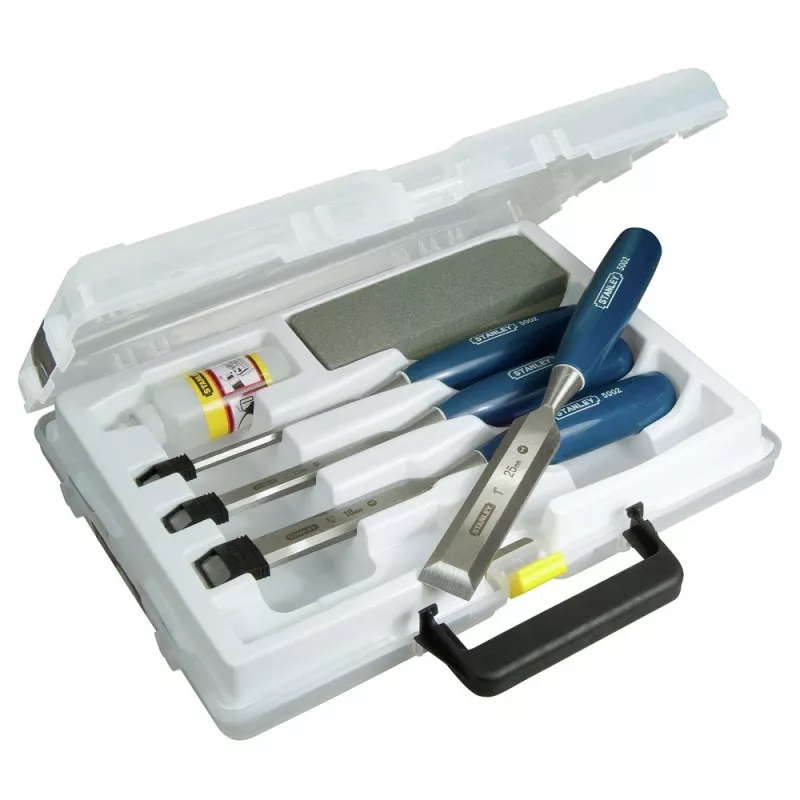 Stanley 5002 Series 6-teiliges Holzbeitel-Set im Kunststoffkoffer