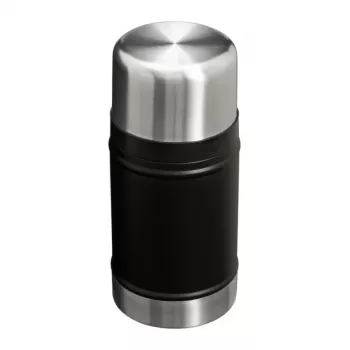 STANLEY Classic Legendary Thermobehälter 0,71L Mattschwarz mit isoliertem Deckel als Schüssel und Spork