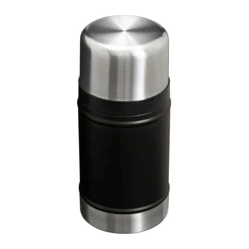 STANLEY Classic Legendary Thermobehälter 0,71L Mattschwarz mit isoliertem Deckel als Schüssel und Spork