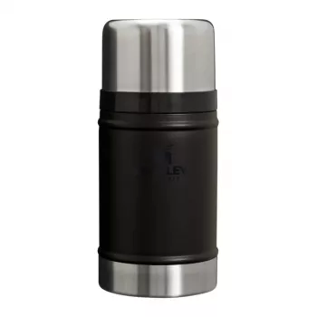 STANLEY Classic Legendary Thermobehälter 0,71L Mattschwarz mit isoliertem Deckel als Schüssel und Spork