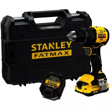 STANLEY Akku-Bohrschrauber (SFMCD714D1T-QW), 18V (Schwarz/Gelb, Li-Ion Akku 2,0 Ah, Pro-Stack Koffer)