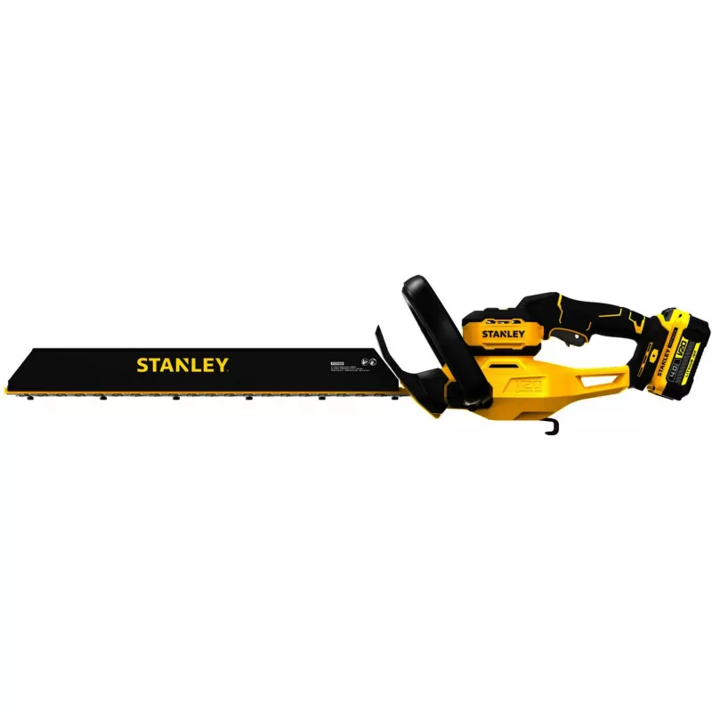 STANLEY Akku-Heckenschere (STCHT8255M1-QW), 18V (Schwarz/Gelb, Li-Ion Akku 4,0 Ah)