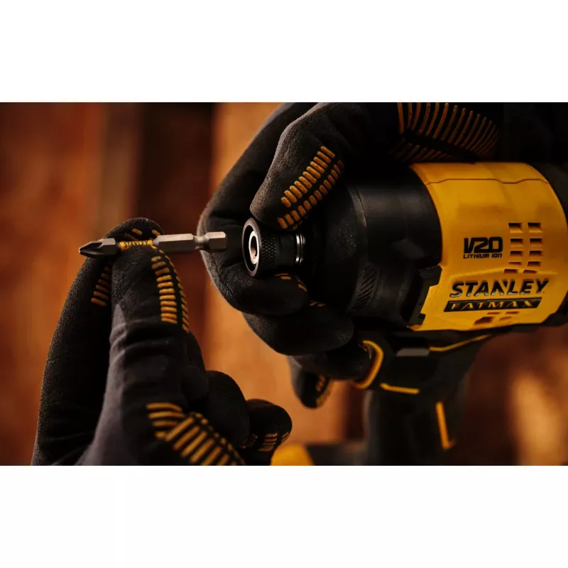STANLEY Akku-Schlagschrauber SFMCF811D1T-QW, 18V, 2,0Ah Li-Ion, Schwarz/Gelb, Pro-Stack Koffer