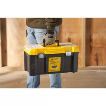 STANLEY Essential 19-Zoll-Werkzeugkiste mit Organizern, Schwarz/Gelb
