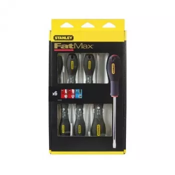 STANLEY FatMax 7-teiliger Schraubendreher-Satz mit Schlitz-, Phillips- und PoziDriv-Spitzen