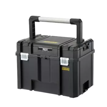Stanley FATMAX PRO-STACK Werkzeug-Hartschalenkoffer, 22L, IP54, Schwarz mit gelben Akzenten