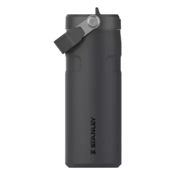 STANLEY IceFlow Bottle Flip Straw 2.0 0,47L schwarze Thermosflasche mit Strohhalm