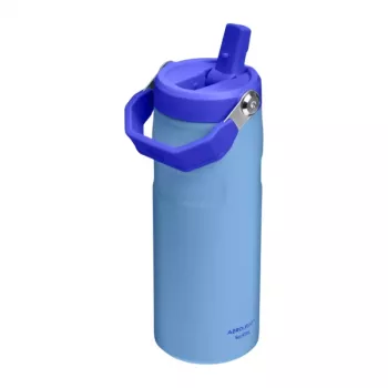 STANLEY IceFlow Bottle Flip Straw 2.0 0,47L Hellblaue Thermosflasche mit Strohhalm