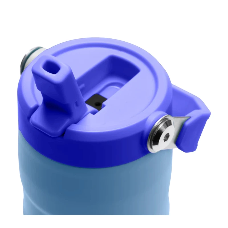 STANLEY IceFlow Bottle Flip Straw 2.0 0,47L Hellblaue Thermosflasche mit Strohhalm