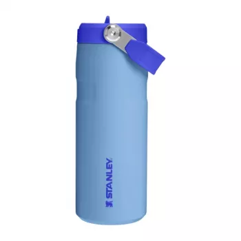 STANLEY IceFlow Bottle Flip Straw 2.0 0,47L Hellblaue Thermosflasche mit Strohhalm