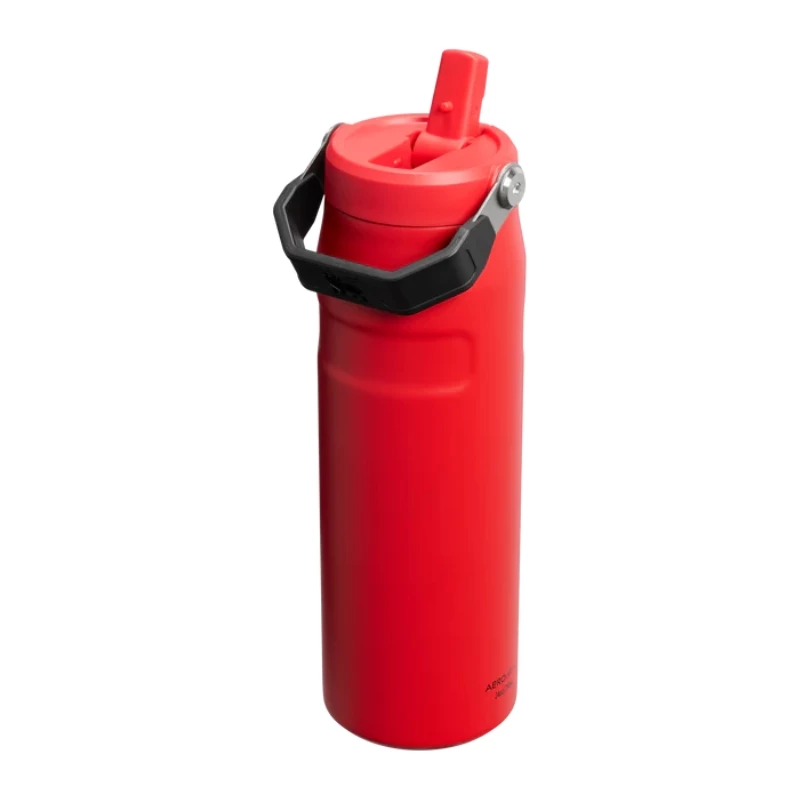 STANLEY IceFlow Bottle Flip Straw 2.0 0,71L dunkelrote Thermosflasche mit Strohhalm