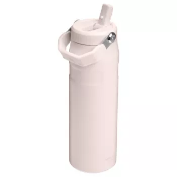 STANLEY IceFlow Bottle Flip Straw 2.0 0,71L Hellrosa (Guava) - 24oz wiederverwendbare Edelstahl-Trinkflasche mit Flip-Strohhalm-Deckel, doppelwandig vakuumisoliert, auslaufsicher, BPA-frei, spülmaschinenfest