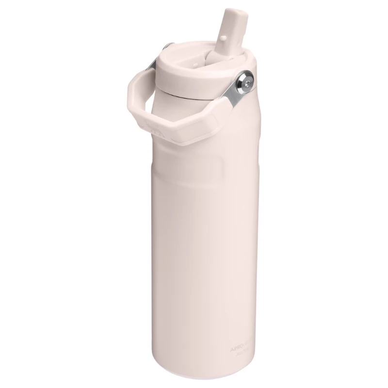 STANLEY IceFlow Bottle Flip Straw 2.0 0,71L Hellrosa (Guava) - 24oz wiederverwendbare Edelstahl-Trinkflasche mit Flip-Strohhalm-Deckel, doppelwandig vakuumisoliert, auslaufsicher, BPA-frei, spülmaschinenfest