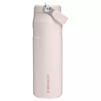STANLEY IceFlow Bottle Flip Straw 2.0 0,71L Hellrosa (Guava) - 24oz wiederverwendbare Edelstahl-Trinkflasche mit Flip-Strohhalm-Deckel, doppelwandig vakuumisoliert, auslaufsicher, BPA-frei, spülmaschinenfest