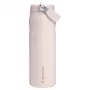 STANLEY IceFlow Bottle Flip Straw 2.0 0,71L Hellrosa (Guava) - 24oz wiederverwendbare Edelstahl-Trinkflasche mit Flip-Strohhalm-Deckel, doppelwandig vakuumisoliert, auslaufsicher, BPA-frei, spülmaschinenfest