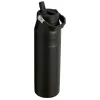 STANLEY IceFlow Bottle Flip Straw 2.0 1,06L schwarze Thermosflasche mit Strohhalm