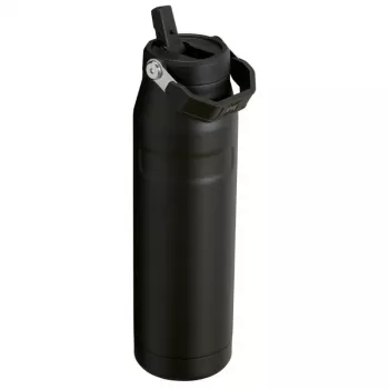 STANLEY IceFlow Bottle Flip Straw 2.0 1,06L schwarze Thermosflasche mit Strohhalm