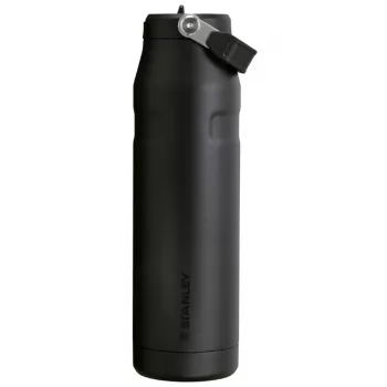 STANLEY IceFlow Bottle Flip Straw 2.0 1,06L schwarze Thermosflasche mit Strohhalm