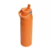 STANLEY IceFlow Bottle Flip Straw 2.0 1,06L Orange - auslaufsicherer Flip-Strohhalm-Deckel, doppelwandig vakuumisolierte Edelstahl-Thermosflasche