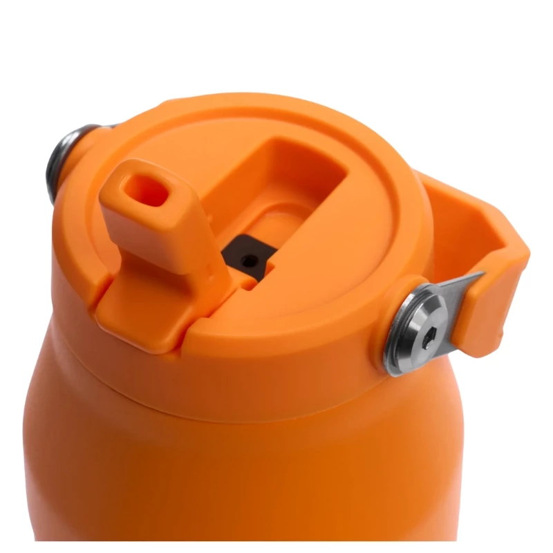 STANLEY IceFlow Bottle Flip Straw 2.0 1,06L Orange - auslaufsicherer Flip-Strohhalm-Deckel, doppelwandig vakuumisolierte Edelstahl-Thermosflasche