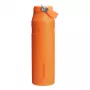 STANLEY IceFlow Bottle Flip Straw 2.0 1,06L Orange - auslaufsicherer Flip-Strohhalm-Deckel, doppelwandig vakuumisolierte Edelstahl-Thermosflasche