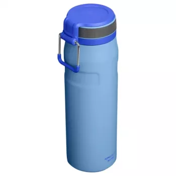STANLEY IceFlow Bottle Twist Flip 0,71L Hellblau Vakuumisolierte Edelstahl-Trinkflasche mit Strohhalm