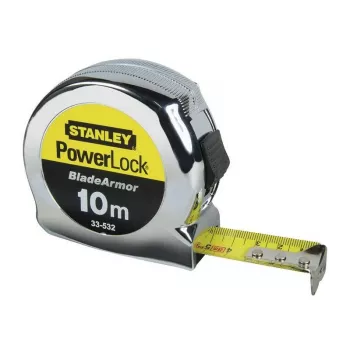 STANLEY Micro Powerlock 10m Kabeltrommel – 4 Schuko-Steckdosen, IP44, Überhitzungsschutz, 3G1,5mm² H05VV-F, 3500W abgewickelt