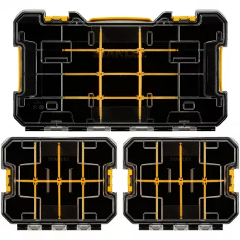 STANLEY PRO-STACK Organiser Set 3-teilig Schwarz/Transparent