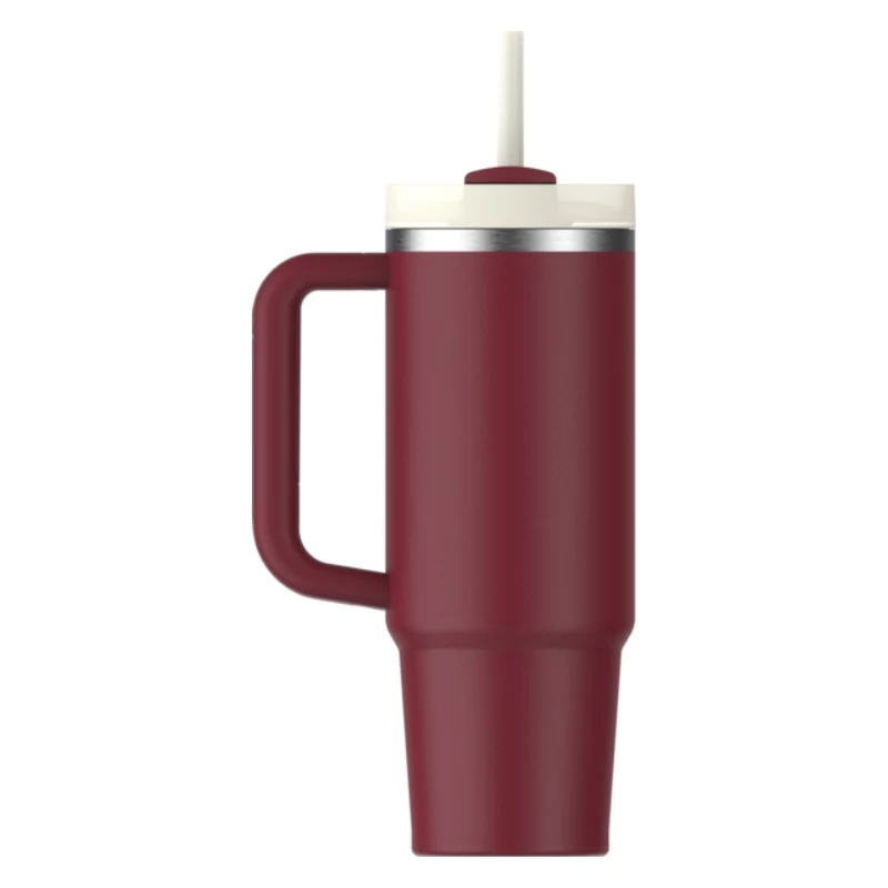 STANLEY Quencher H2.0 FlowState Tumbler 0,89L Dunkelrot mit Strohhalm