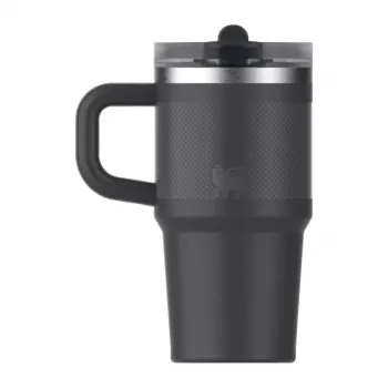 STANLEY Quencher ProTour Flip Straw Tumbler 0,59L Schwarz Thermobecher mit Strohhalm