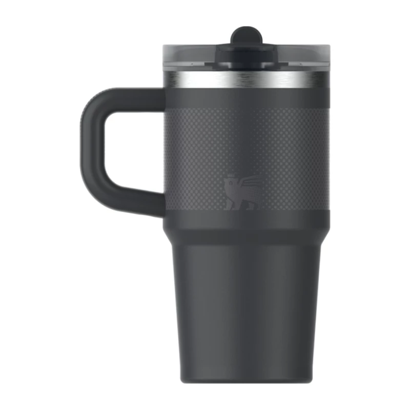 STANLEY Quencher ProTour Flip Straw Tumbler 0,59L Schwarz Thermobecher mit Strohhalm