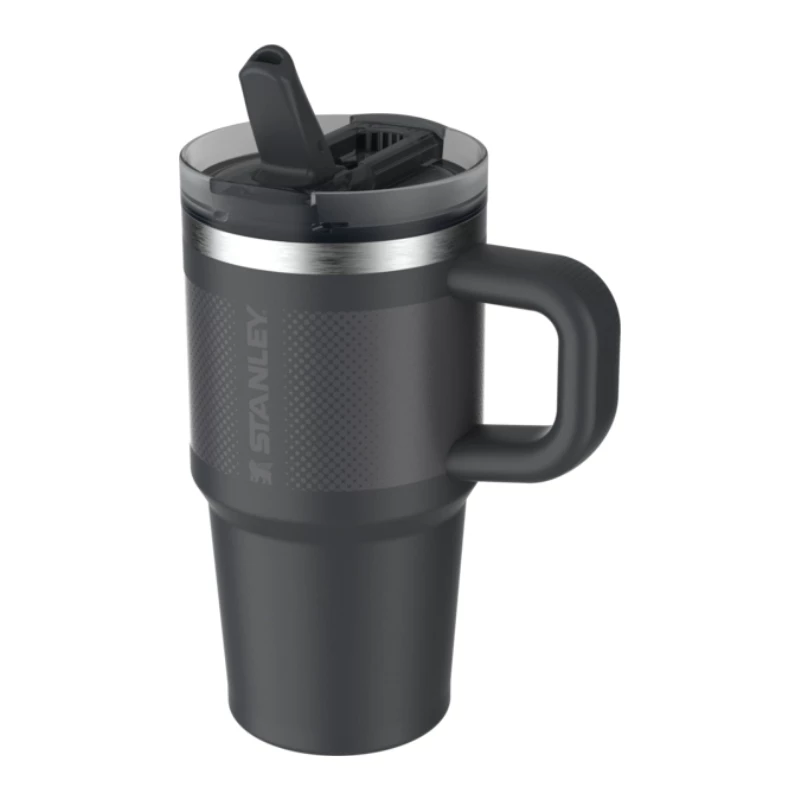 STANLEY Quencher ProTour Flip Straw Tumbler 0,59L Schwarz Thermobecher mit Strohhalm