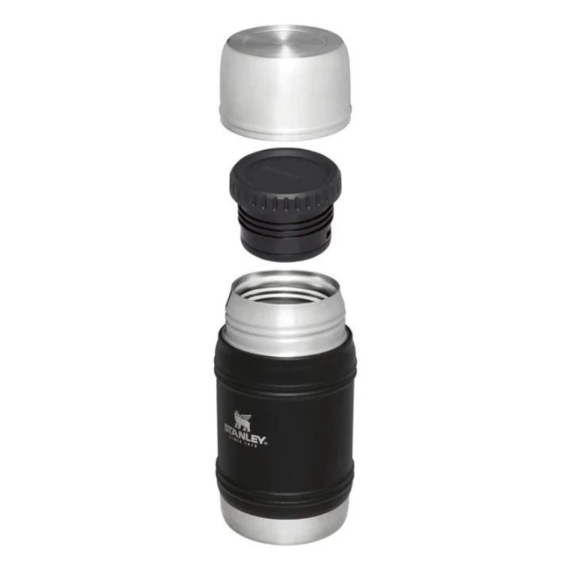 STANLEY The Artisan Thermobehälter 0,5L Schwarz – Vakuumisolierter Edelstahl, auslaufsicher, 6 Std. heiß / 12 Std. kalt