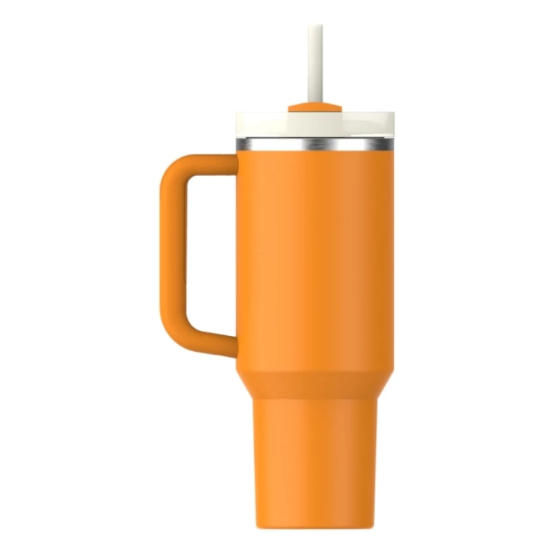 STANLEY The Quencher H2.O FlowState Becher 1,18L Orange mit Strohhalm