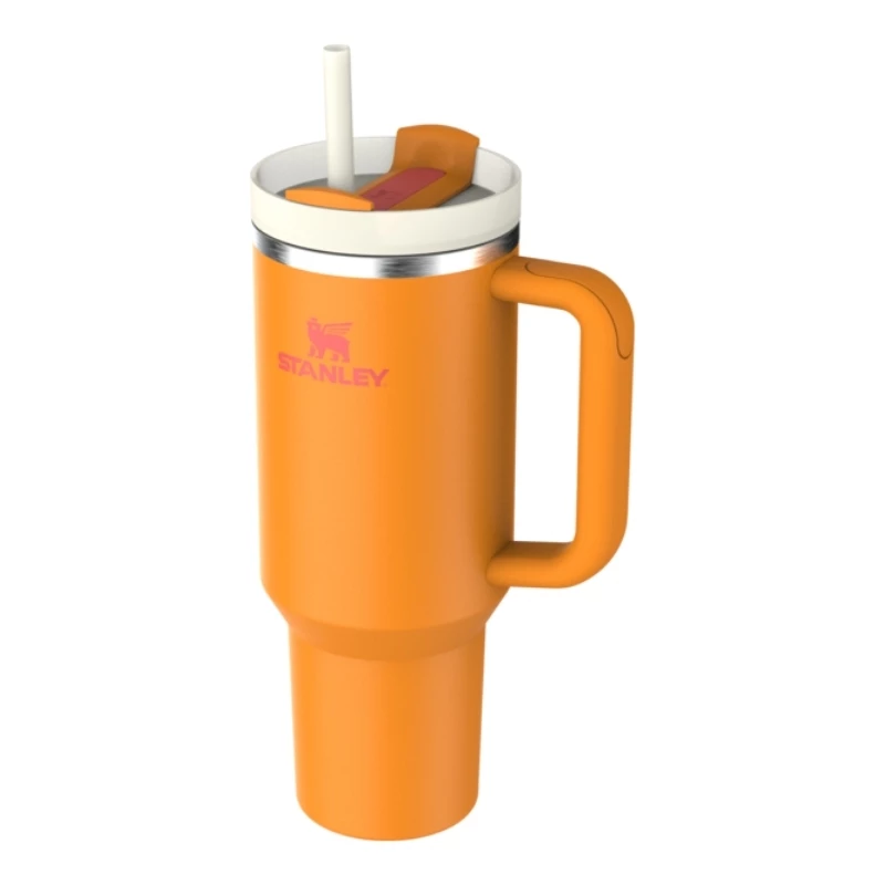 STANLEY The Quencher H2.O FlowState Becher 1,18L Orange mit Strohhalm