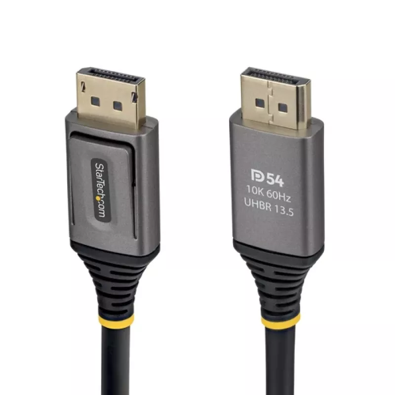 StarTech.com 0,5 m DisplayPort 2.1 Kabel - DP54 - DisplayPort Stecker auf DisplayPort Stecker - Schwarz